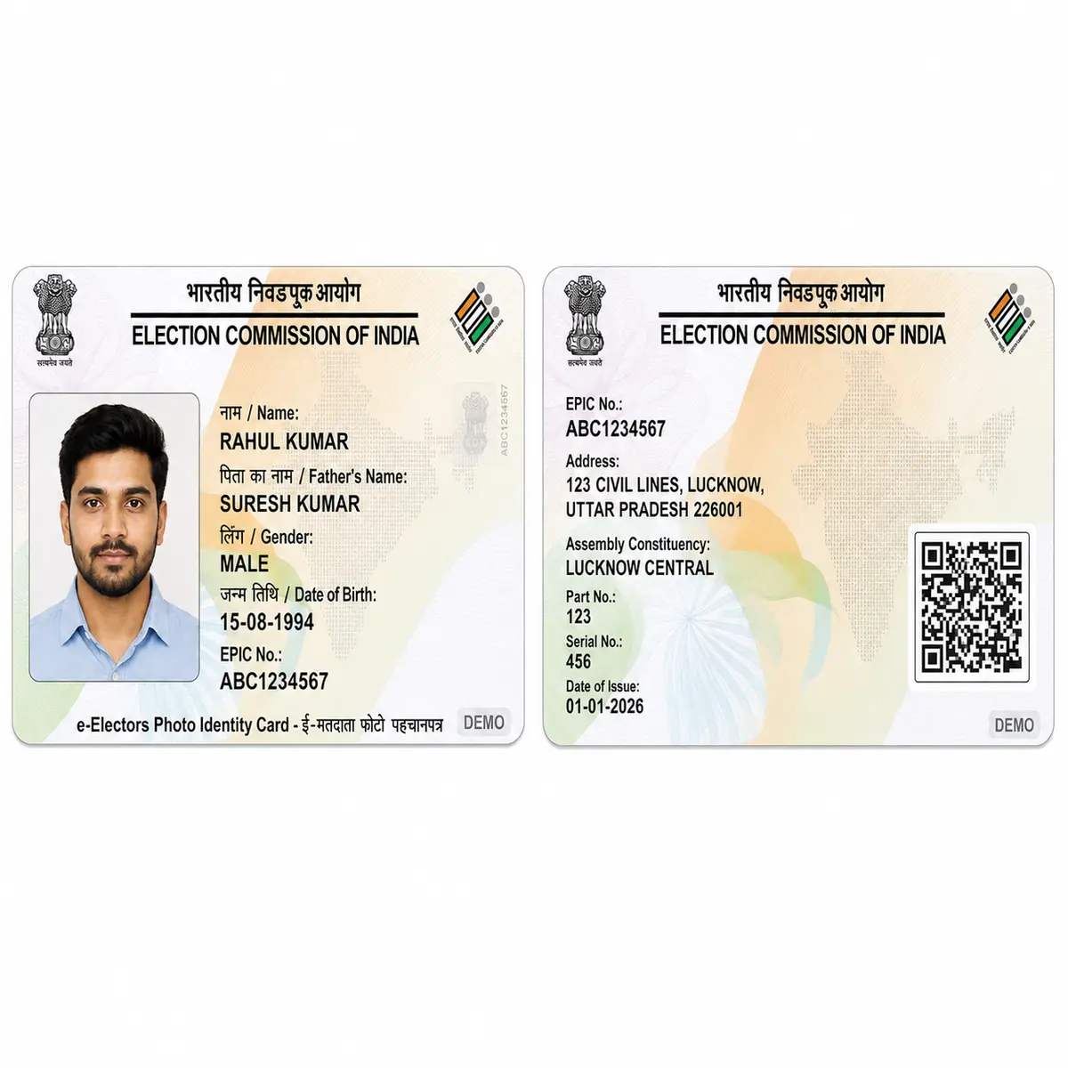 Voter ID Card Printing Service | Clear EPIC Smart Pvc Card