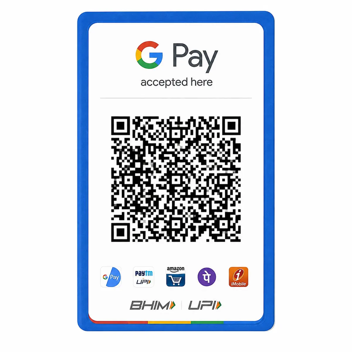 Google Pay QR PVC Card Print Online