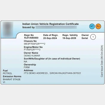 Vehicle RC PVC Card with Embedded Chip | Chip Pvc Card