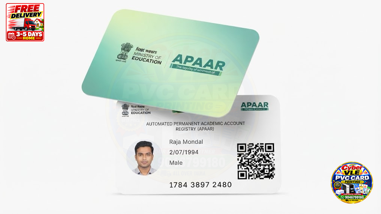 APAAR ID Card PVC Print |Premium PVC Card | Smart Pvc Card |APAAR ID PVC Card