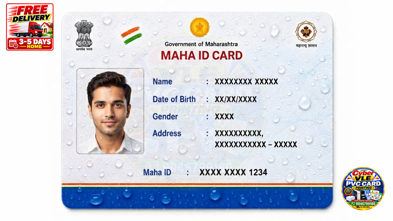 Maha ID PVC Card Print | Premium PVC Card | Smart Pvc Card | HD Waterproof Quality